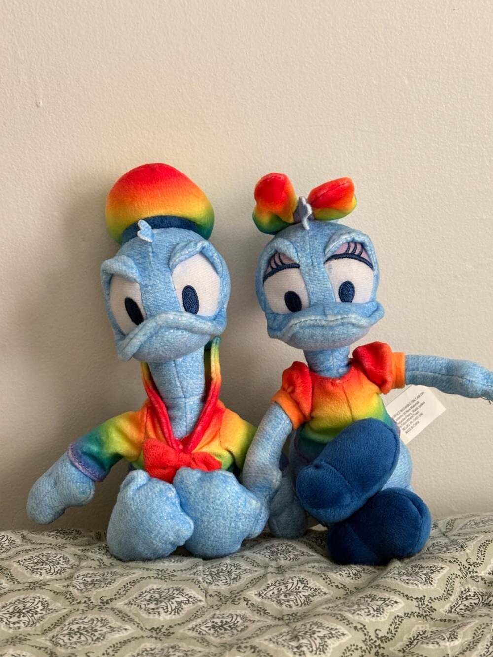 Disney Rainbow Collection Pride Donald and Daisy Duck Plush Set